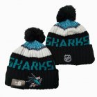 2024 San Jose Sharks black white NHL Sports Cuffed Knit Hats