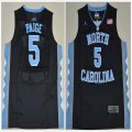 North Carolina Tar Heels #5 Marcus Paige Black College Basketball Jersey