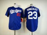 Los Angeles Dodgers GONZALEZ 23# blue mlb jerseys