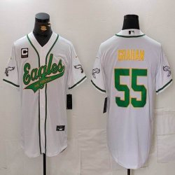 Nike Philadelphia Eagles #55 Graham white baseball jerseys Joint name-BD 03