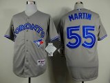 Toronto Blue Jays #55 Russell Martin gray MLB baseball Jerseys