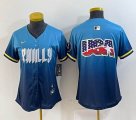 Women Nike Philadelphia Phillies blank blue majestic baseball jerseys city version 02