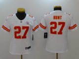 women Nike Kansas City Chiefs #27 Kareem Hunt white Color Rush Limited Jerseys