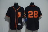 San Francisco Giants #28 Buster Posey black majestic baseball jersey