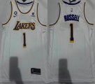 Nike NBA Los Angeles Lakers #1 D'Angelo Russel white nba basketball Jersey