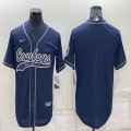 Nike Dallas Cowboys blank blue baseball jerseys Joint name-BD