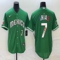 2023 World Cup Mexico #7 Julio Urias green red majestic baseball jerseys 31