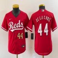 Women Nike Cincinnati Reds #44 Elly De La Cruz red majestic baseball jerseys -BD 01