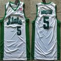 Michigan Spartans #5 Winston white college NCAA basketball jerseys-LT