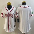 Women 2023 World Cup Mexico blank white majestic baseball jerseys 12