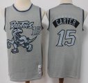 Toronto Raptors #15 Vince Carter gray throwback NBA Jersey-S8