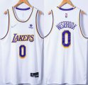 Nike Los Angeles Lakers #0 Russell Westbrook white NBA basketball Jerseys 75th-XD