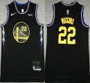 Nike Golden State Warriors #22 Andrew Wiggins black nba basketball jerseys city version-XD