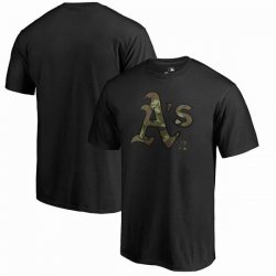 Men\'s Oakland Athletics Fanatics Branded Black 2018 Memorial Day Big and Tall Prestige Camo T-Shirt