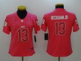 Women Giants #13 Odell Beckham Jr Nike pink Color Rush Limited Jersey