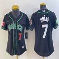 Youth 2023 World Cup Mexico #7 Julio Urias black majestic baseball jerseys