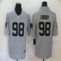 Oakland Raiders #98 Maxx Crosby Nike gray Color Rush Limited Jersey Inverted version