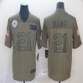 Dallas Cowboys #21 Ezekiel Elliott Nike Camo 2019 Salute to Service Limited Jersey