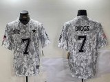 Dallas Cowboys #7 Trevon Diggs Nike Arctic Camo 2024 Salute to Service Limited Jersey