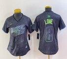 Women Nike Tampa Bay Rays Brandon Lowe black majestic baseball jersey city version 01