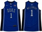 Duke Blue Devils #1 Zion Williamson V Neck blue College Basketball Elite Jersey - GLT