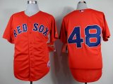 Boston Red Sox Pablo Sandoval #48 throwback Red mlb Baseball Jersey