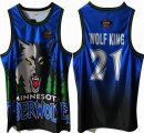 Minnesota Timberwolves #21 Wolf King blue nba jersey-XD