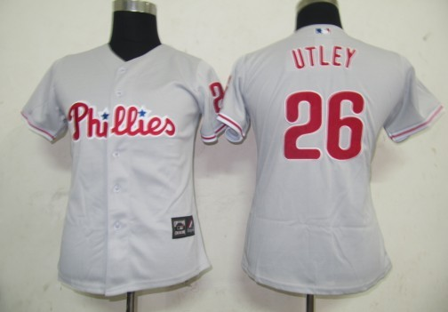 Philadephia Phillis 26 Utley Gery MLB Women Jerseys