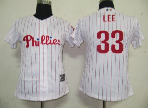 Philadephia Phillis 33 Lee white MLB Women Jerseys